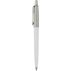 Set 50 pixuri personalizate Parker Jotter Reciclat, alb, cerneala scriere neagra