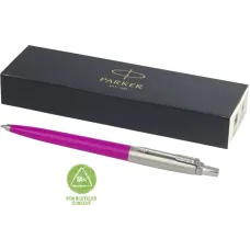 Set 50 pixuri personalizate Parker Jotter Reciclat, magenta, cerneala scriere neagra