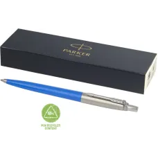 Set 50 pixuri personalizate Parker Jotter Reciclat, albastru process, cerneala scriere neagra