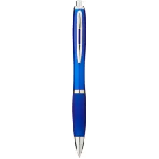 Set 100 pixuri Nash personalizate, plastic, corp si grip albastru royal, cerneala scriere neagra