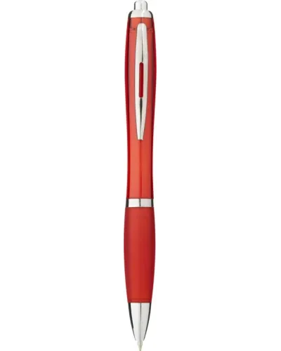 Set 100 pixuri Nash personalizate, plastic, corp si grip rosu, cerneala scriere neagra