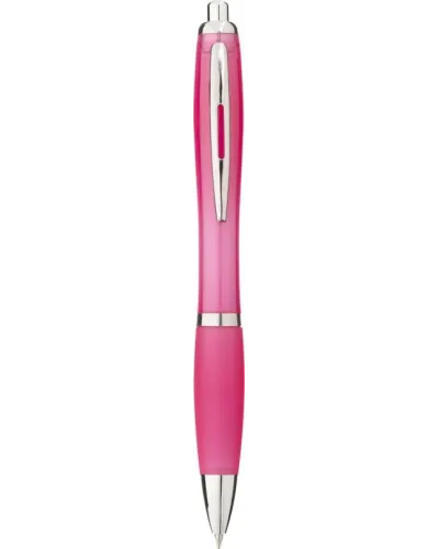 Set 100 pixuri Nash personalizate, plastic, corp si grip roz, cerneala scriere neagra
