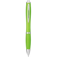 Set 100 pixuri Nash personalizate, plastic, corp si grip lime, cerneala scriere neagra