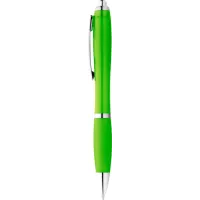 Set 100 pixuri Nash personalizate, plastic, corp si grip lime, cerneala scriere neagra