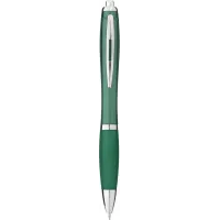 Set 100 pixuri Nash personalizate, plastic, corp si grip verde, cerneala scriere neagra
