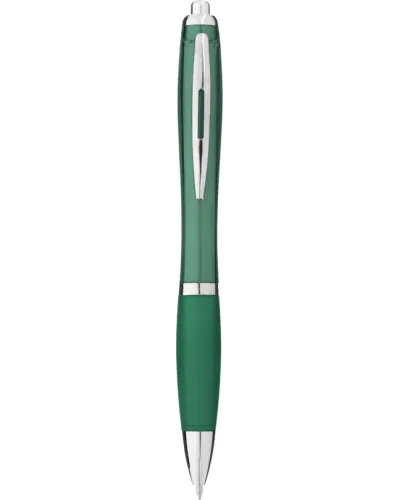 Set 100 pixuri Nash personalizate, plastic, corp si grip verde, cerneala scriere neagra