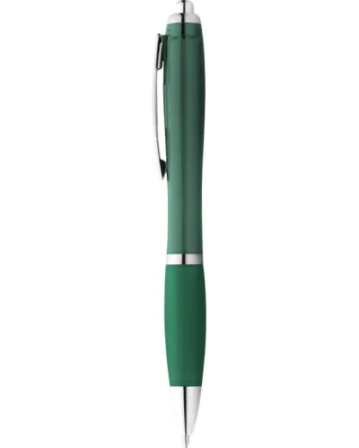 Set 100 pixuri Nash personalizate, plastic, corp si grip verde, cerneala scriere neagra