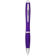 Set 100 pixuri Nash personalizate, plastic, corp si grip mov, cerneala scriere neagra