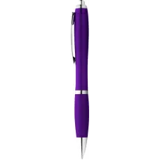 Set 100 pixuri Nash personalizate, plastic, corp si grip mov, cerneala scriere neagra