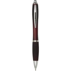 Set 100 pixuri Nash personalizate, plastic, corp si grip merlot, cerneala scriere neagra