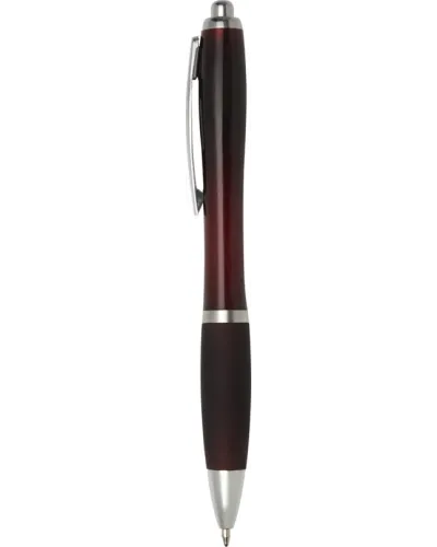 Set 100 pixuri Nash personalizate, plastic, corp si grip merlot, cerneala scriere neagra