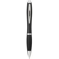 Set 100 pixuri Nash personalizate, plastic, corp si grip negru, cerneala scriere neagra