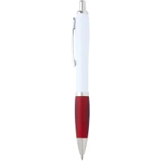 Set 100 pixuri Nash personalizate, plastic reciclat, corp alb si grip rosu, cerneala scriere neagra