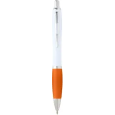 Set 100 pixuri Nash personalizate, plastic reciclat, corp alb si grip orange, cerneala scriere neagra