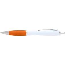 Set 100 pixuri Nash personalizate, plastic reciclat, corp alb si grip orange, cerneala scriere neagra