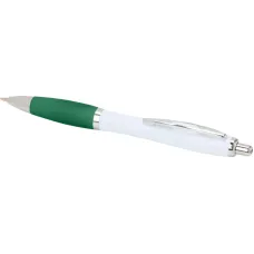 Set 100 pixuri Nash personalizate, plastic reciclat, corp alb si grip verde, cerneala scriere neagra