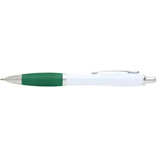 Set 100 pixuri Nash personalizate, plastic reciclat, corp alb si grip verde, cerneala scriere neagra