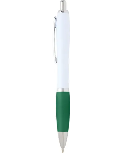 Set 100 pixuri Nash personalizate, plastic reciclat, corp alb si grip verde, cerneala scriere neagra