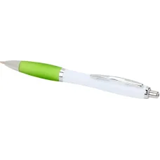Set 100 pixuri Nash personalizate, plastic reciclat, corp alb si grip lime, cerneala scriere neagra