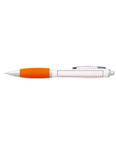 Set 100 pixuri Nash personalizate, plastic, corp alb si grip orange