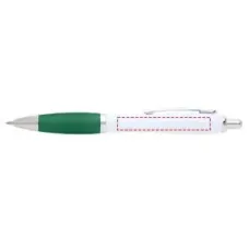 Set 100 pixuri Nash personalizate, plastic reciclat, corp alb si grip verde, cerneala scriere neagra