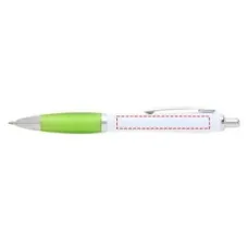 Set 100 pixuri Nash personalizate, plastic reciclat, corp alb si grip lime, cerneala scriere neagra