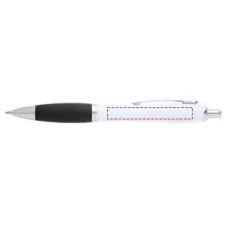Set 100 pixuri Nash personalizate, plastic reciclat, corp alb si grip negru, cerneala scriere neagra