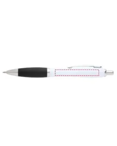Set 100 pixuri Nash personalizate, plastic reciclat, corp alb si grip negru, cerneala scriere neagra