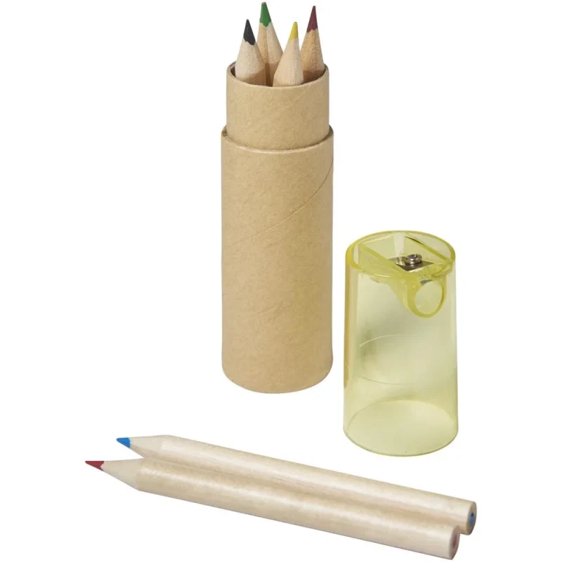 Set personalizat Kram, ascutitoare si 6 creioane colorate