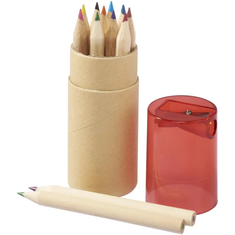 Set personalizat Hef, 12 creioane colorate si ascutitoare