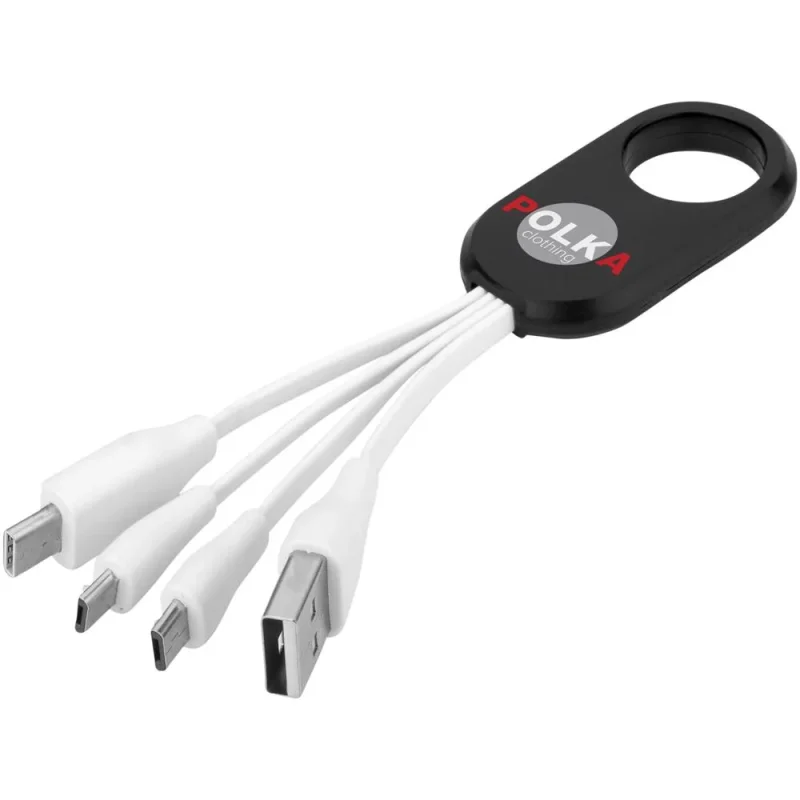 Cablu incarcare Troup personalizat, 4-in-1, USB tip C