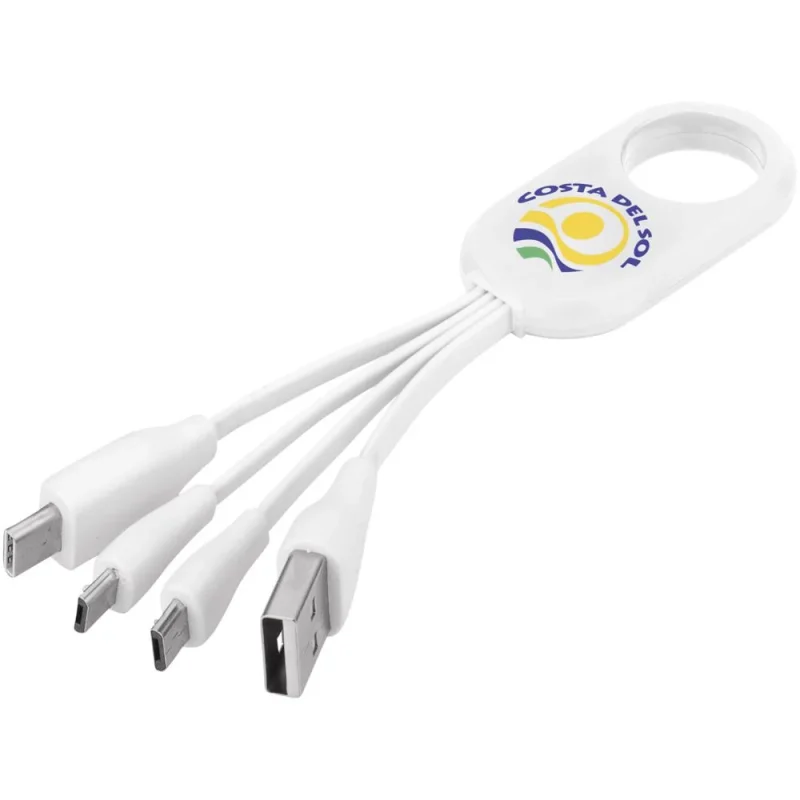 Cablu incarcare Troup personalizat, 4-in-1, USB tip C